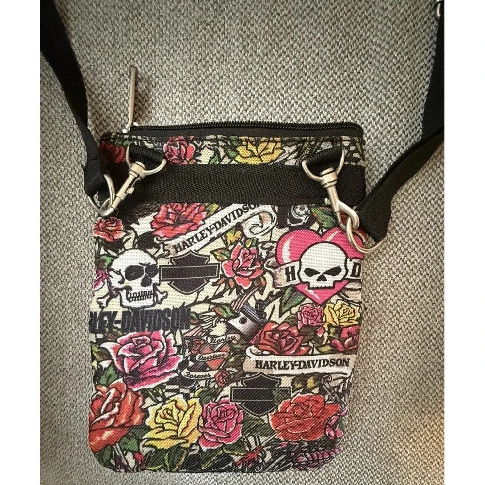 Harley Davidson sling Bag roses and tattoos Design